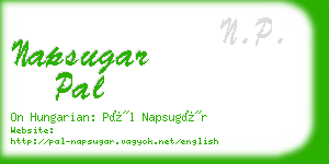 napsugar pal business card